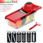Multifunctional Vegetable Chopper & Grater – 6-in-1 Manual Slicer for Onions, Cheese, Potatoes & More