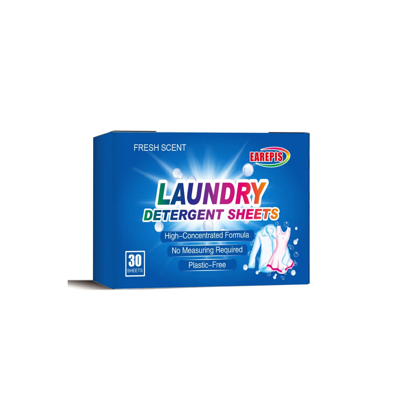 Eco Laundry Detergent Sheets – 30 Pack | No-Mess, Travel-Friendly & Powerful Stain Remover