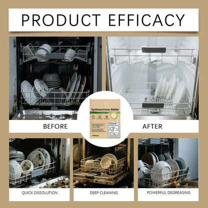 30pcs Eco-Friendly Dishwasher Detergent Sheets Natural Cleaning Strips Alternative to Gel Pods Tablets for All Machines